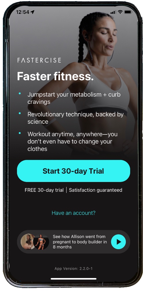 The Fastercise app